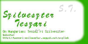 szilveszter teszari business card